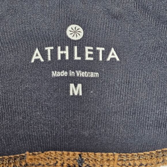 Athleta Printed Bare to Run Knicker Capri Length Gray/White Leggings Size M - Picture 7 of 10